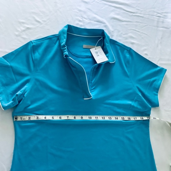 Peter Millar, Women’s Quarter Zip, Size Large, Blue with White Piping - Picture 2 of 8